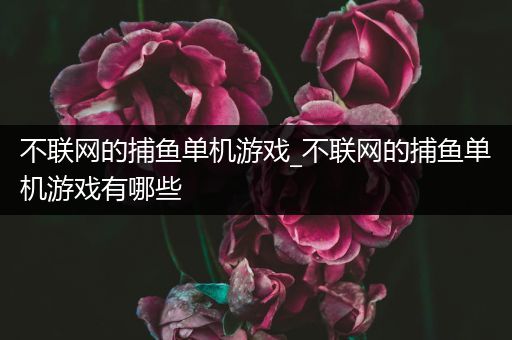 不联网的捕鱼单机游戏_不联网的捕鱼单机游戏有哪些