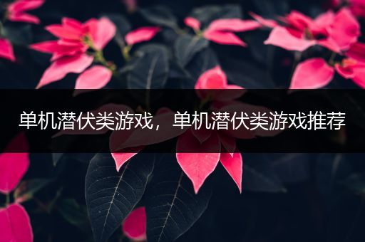 单机潜伏类游戏，单机潜伏类游戏推荐
