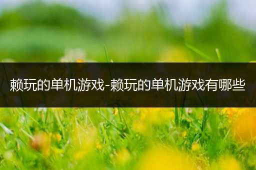 赖玩的单机游戏-赖玩的单机游戏有哪些