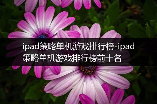 ipad策略单机游戏排行榜-ipad策略单机游戏排行榜前十名