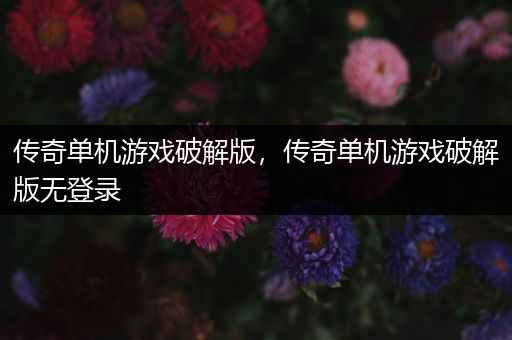 传奇单机游戏破解版，传奇单机游戏破解版无登录