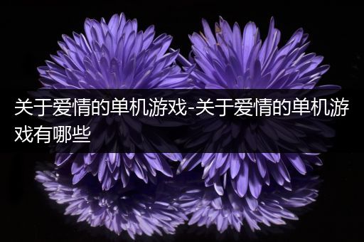 关于爱情的单机游戏-关于爱情的单机游戏有哪些