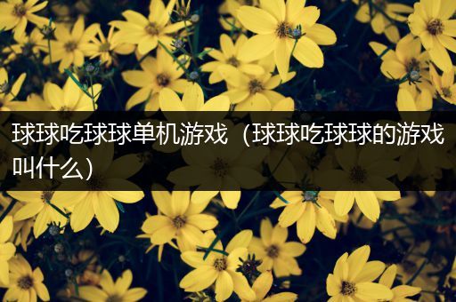 球球吃球球单机游戏（球球吃球球的游戏叫什么）