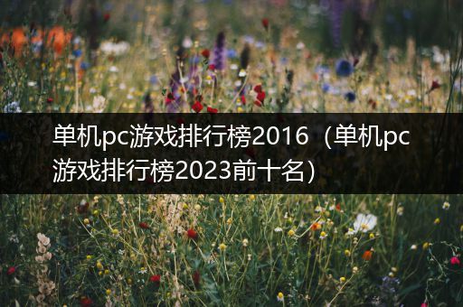 单机pc游戏排行榜2016（单机pc游戏排行榜2023前十名）