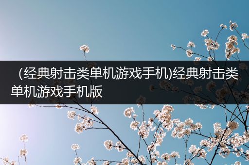 （经典射击类单机游戏手机)经典射击类单机游戏手机版