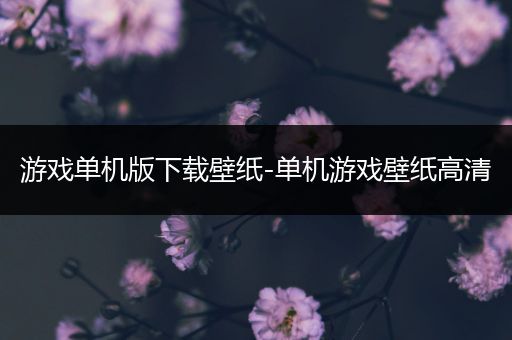 游戏单机版下载壁纸-单机游戏壁纸高清