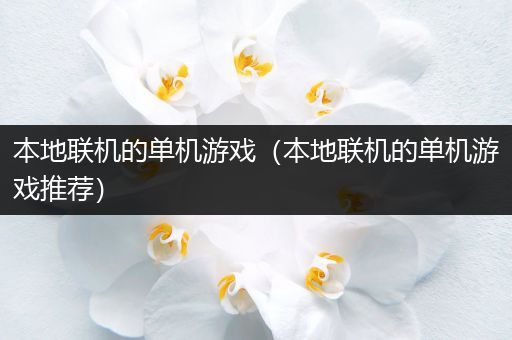 本地联机的单机游戏（本地联机的单机游戏推荐）