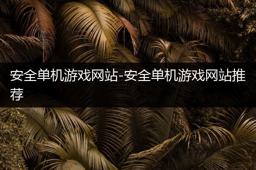 安全单机游戏网站-安全单机游戏网站推荐