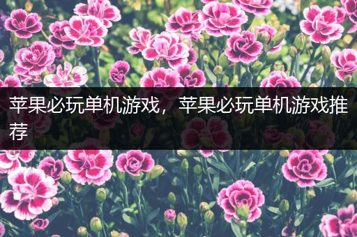 苹果必玩单机游戏，苹果必玩单机游戏推荐