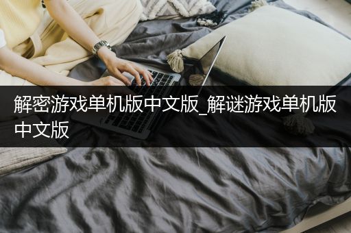 解密游戏单机版中文版_解谜游戏单机版中文版