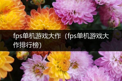 fps单机游戏大作（fps单机游戏大作排行榜）