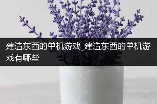 建造东西的单机游戏_建造东西的单机游戏有哪些