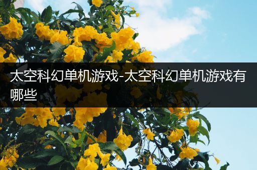 太空科幻单机游戏-太空科幻单机游戏有哪些