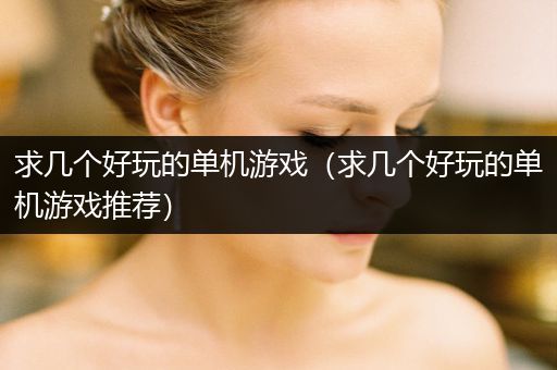 求几个好玩的单机游戏（求几个好玩的单机游戏推荐）