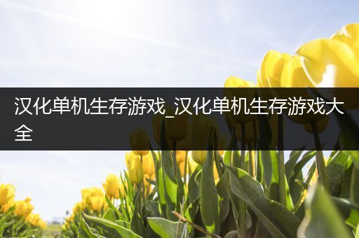 汉化单机生存游戏_汉化单机生存游戏大全