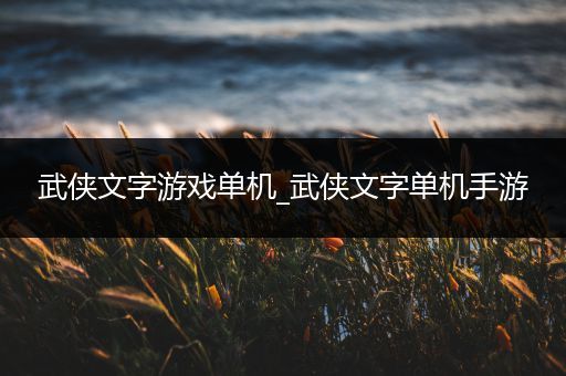 武侠文字游戏单机_武侠文字单机手游