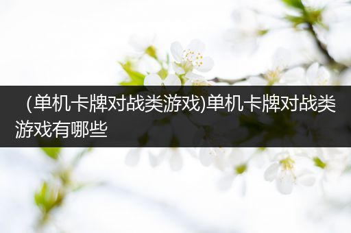 （单机卡牌对战类游戏)单机卡牌对战类游戏有哪些