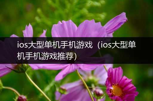 ios大型单机手机游戏（ios大型单机手机游戏推荐）