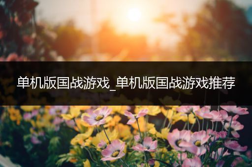 单机版国战游戏_单机版国战游戏推荐