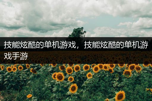技能炫酷的单机游戏，技能炫酷的单机游戏手游
