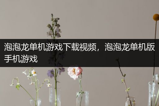 泡泡龙单机游戏下载视频，泡泡龙单机版手机游戏