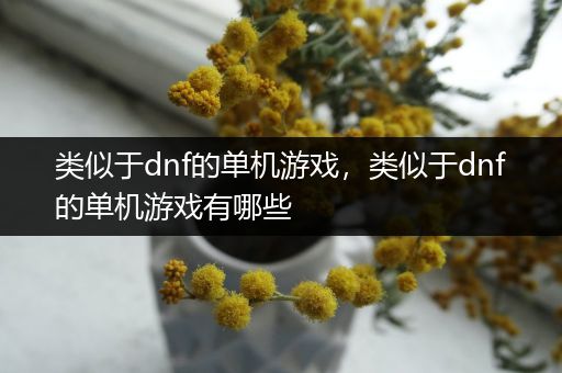 类似于dnf的单机游戏，类似于dnf的单机游戏有哪些