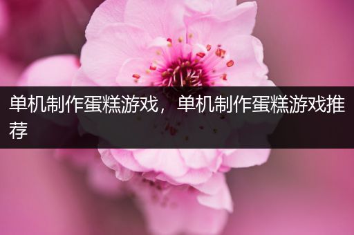 单机制作蛋糕游戏，单机制作蛋糕游戏推荐