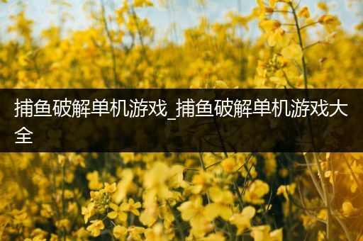 捕鱼破解单机游戏_捕鱼破解单机游戏大全
