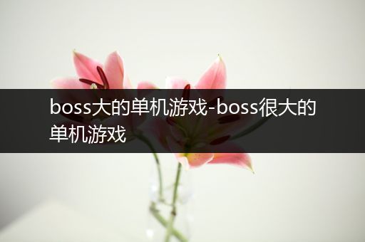 boss大的单机游戏-boss很大的单机游戏