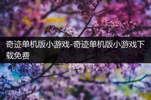 奇迹单机版小游戏-奇迹单机版小游戏下载免费