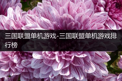 三国联盟单机游戏-三国联盟单机游戏排行榜
