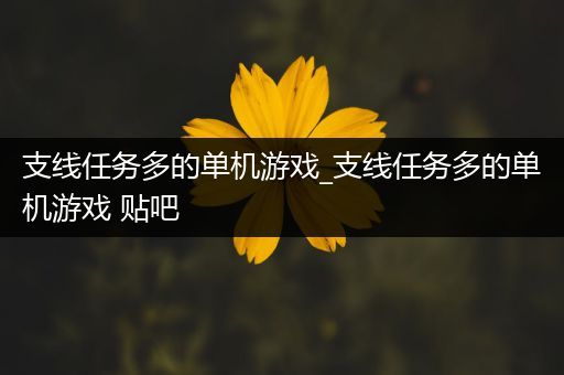 支线任务多的单机游戏_支线任务多的单机游戏 贴吧