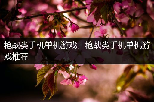 枪战类手机单机游戏，枪战类手机单机游戏推荐