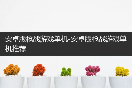 安卓版枪战游戏单机-安卓版枪战游戏单机推荐