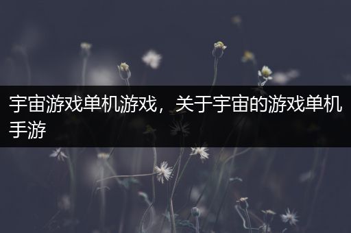 宇宙游戏单机游戏，关于宇宙的游戏单机手游