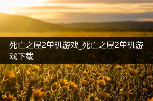 死亡之屋2单机游戏_死亡之屋2单机游戏下载