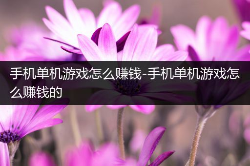 手机单机游戏怎么赚钱-手机单机游戏怎么赚钱的