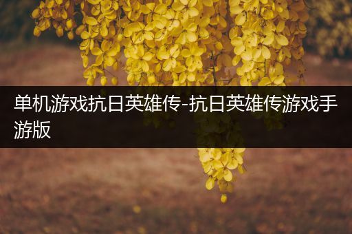 单机游戏抗日英雄传-抗日英雄传游戏手游版