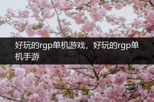 好玩的rgp单机游戏，好玩的rgp单机手游