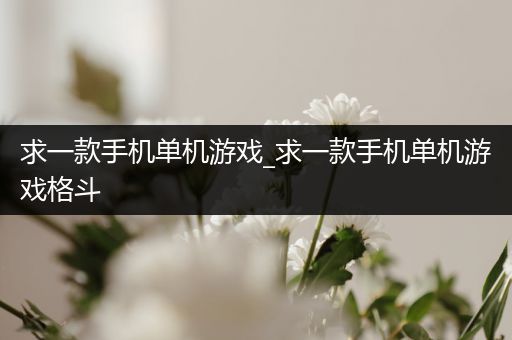 求一款手机单机游戏_求一款手机单机游戏格斗
