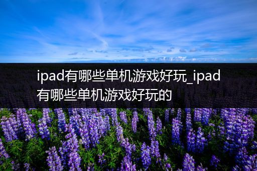 ipad有哪些单机游戏好玩_ipad有哪些单机游戏好玩的