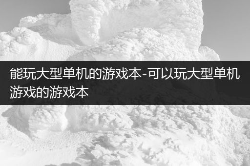 能玩大型单机的游戏本-可以玩大型单机游戏的游戏本
