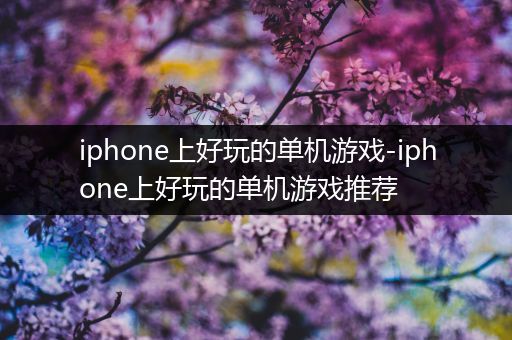 iphone上好玩的单机游戏-iphone上好玩的单机游戏推荐