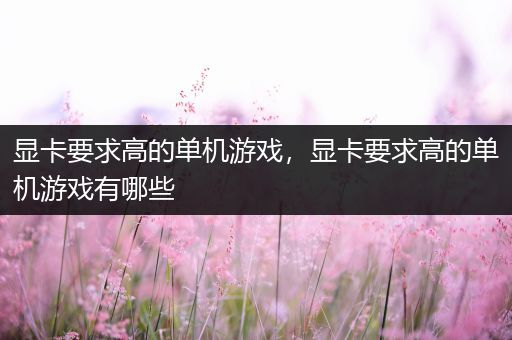显卡要求高的单机游戏，显卡要求高的单机游戏有哪些