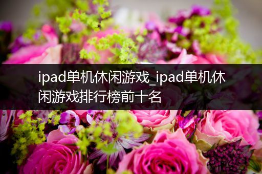 ipad单机休闲游戏_ipad单机休闲游戏排行榜前十名