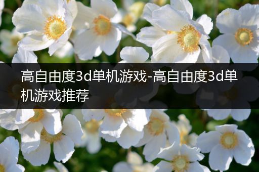 高自由度3d单机游戏-高自由度3d单机游戏推荐
