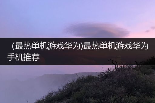 （最热单机游戏华为)最热单机游戏华为手机推荐
