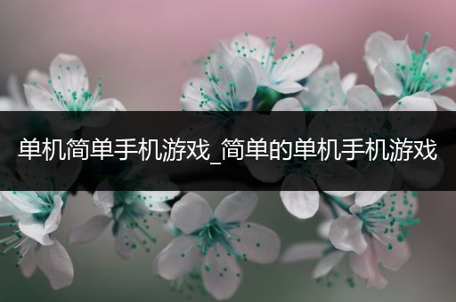 单机简单手机游戏_简单的单机手机游戏