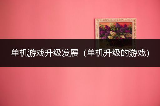 单机游戏升级发展（单机升级的游戏）