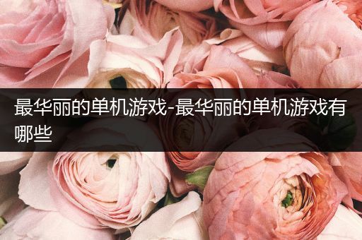 最华丽的单机游戏-最华丽的单机游戏有哪些